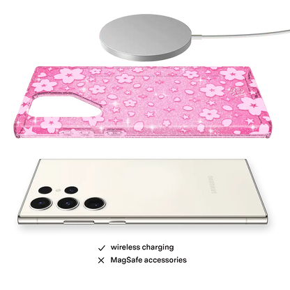 Cherry Blossom Glitter Samsung Case