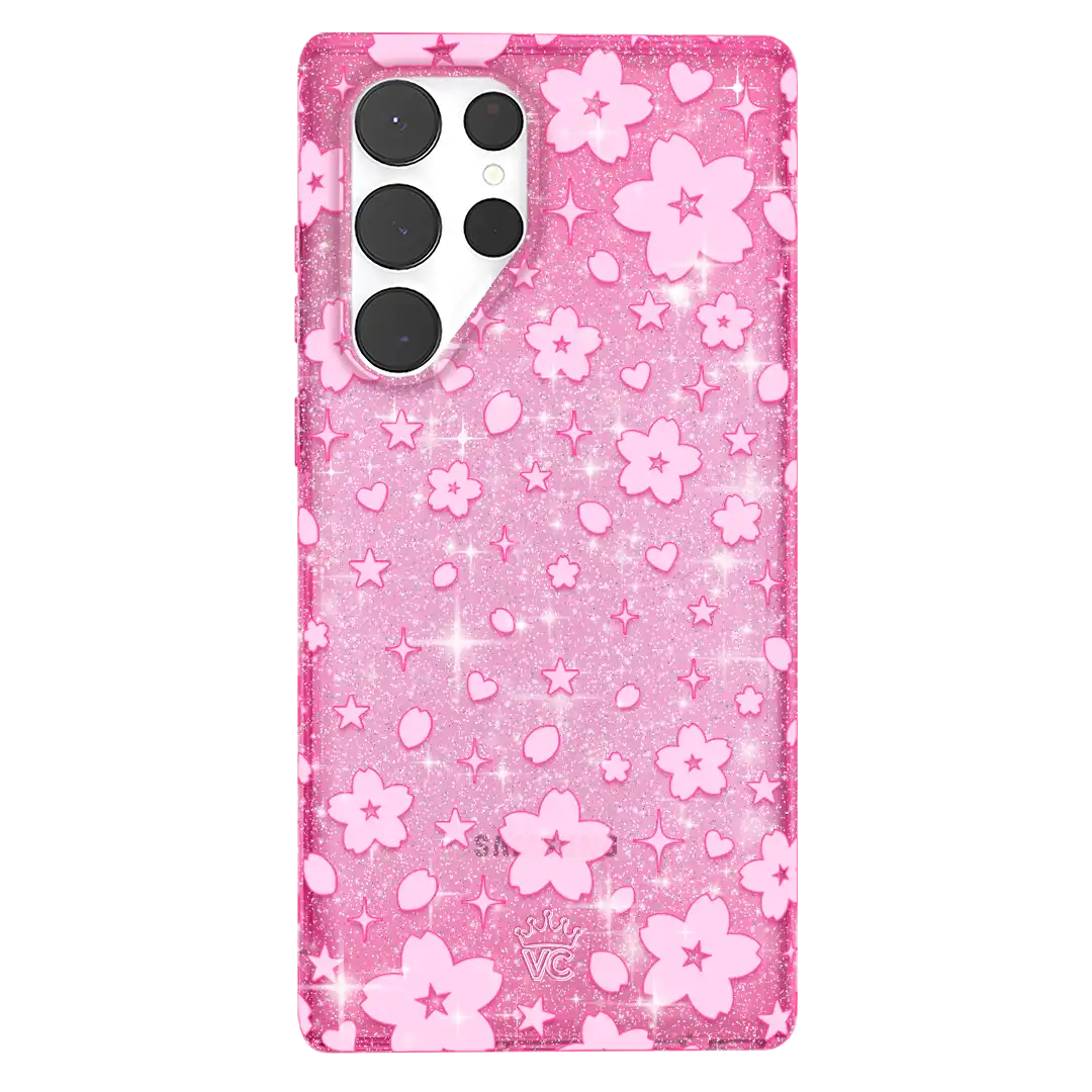 Cherry Blossom Glitter Samsung Case