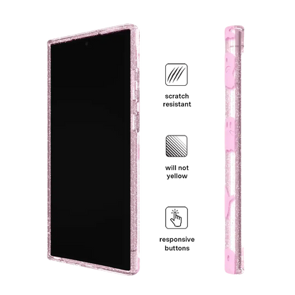 Ghosted Pink Glitter Samsung Case