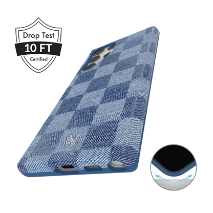 Denim Vibe Checkered Samsung Case