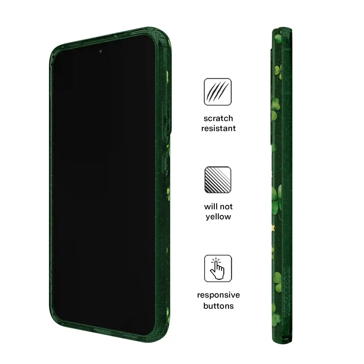 Lucky Clover Glitter Samsung Case