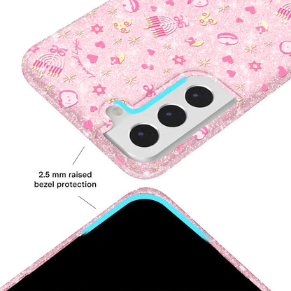 Pink Hanukkah Glitter Samsung Case