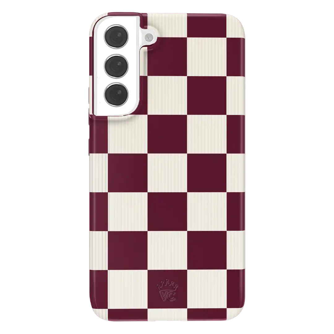 Burgundy Vibe Checker Samsung Case