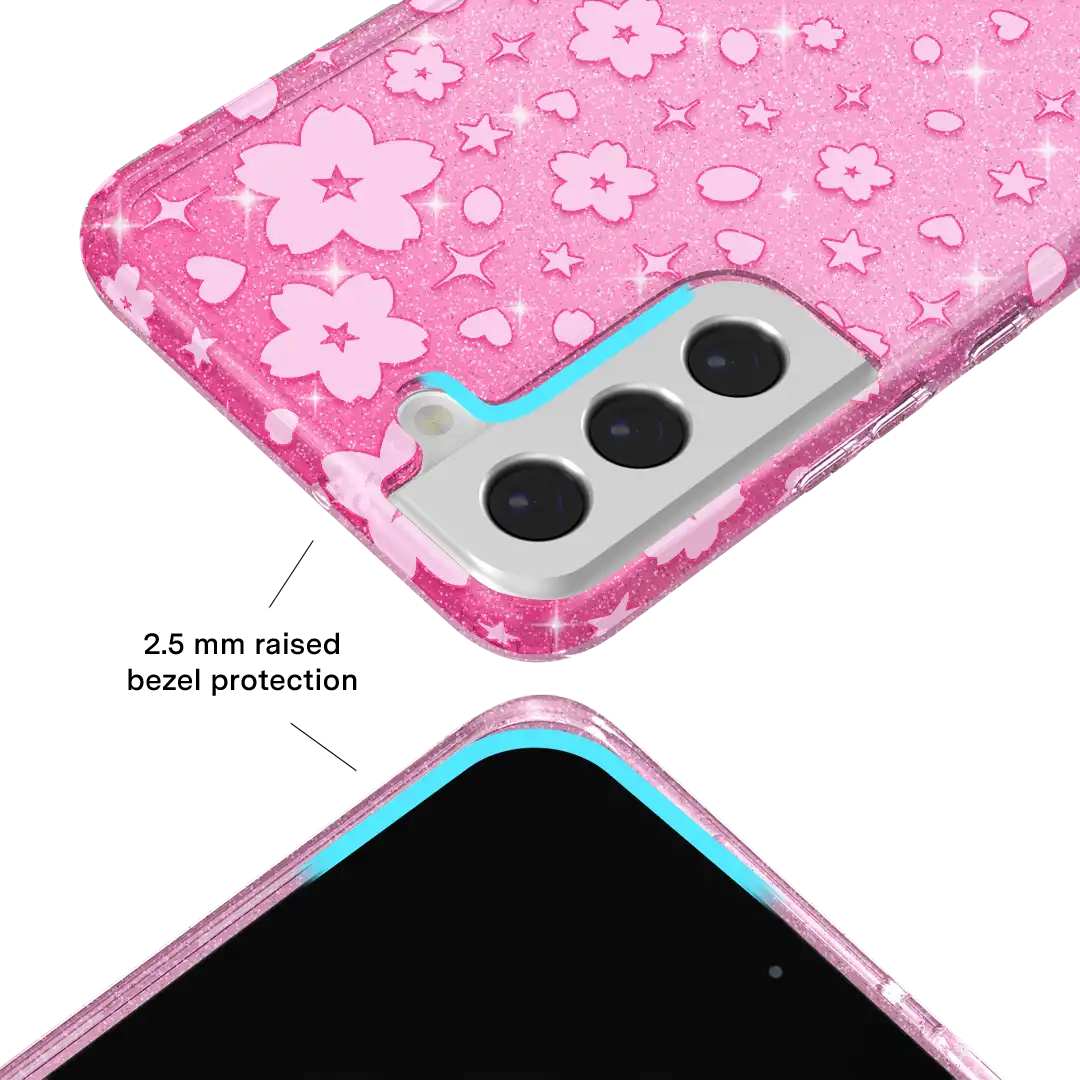 Cherry Blossom Glitter Samsung Case