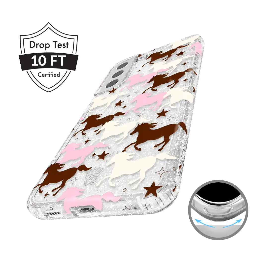 Pink Pony Glitter Samsung Case