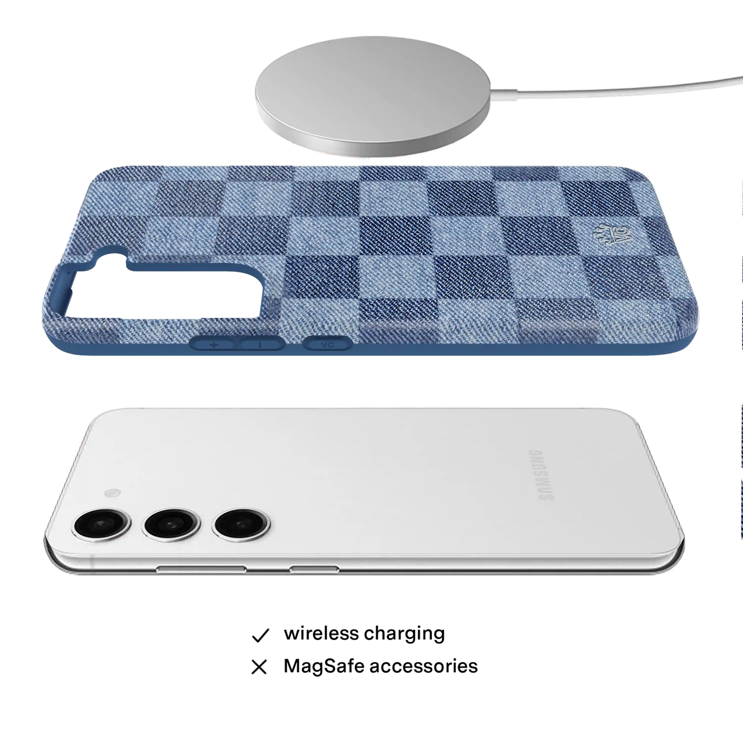 Denim Vibe Checkered Samsung Case