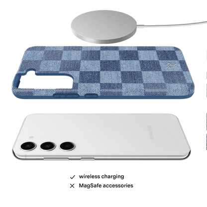 Denim Vibe Checkered Samsung Case