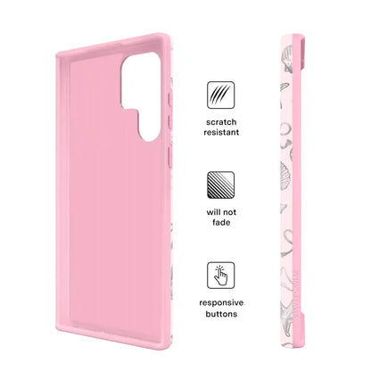 Pink Coastal Seashells Samsung Case