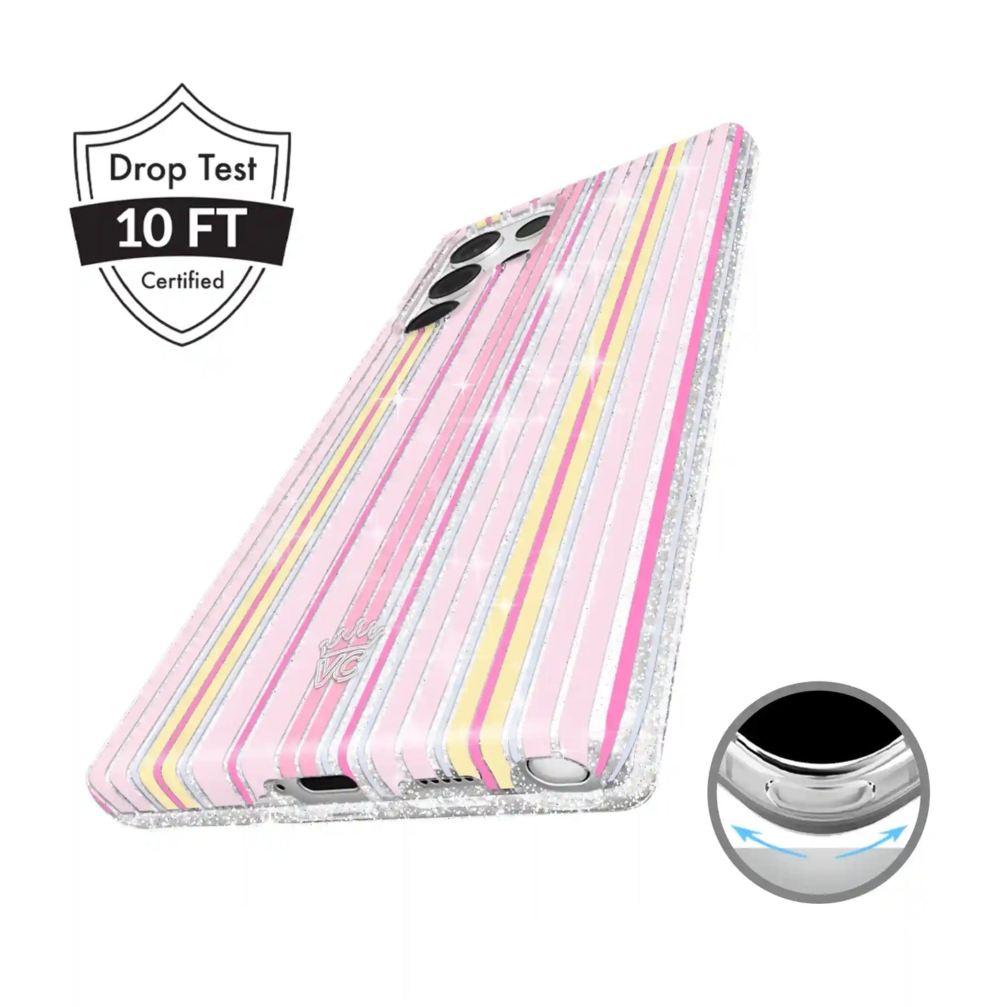 Sunkissed Stripes Glitter Samsung Case