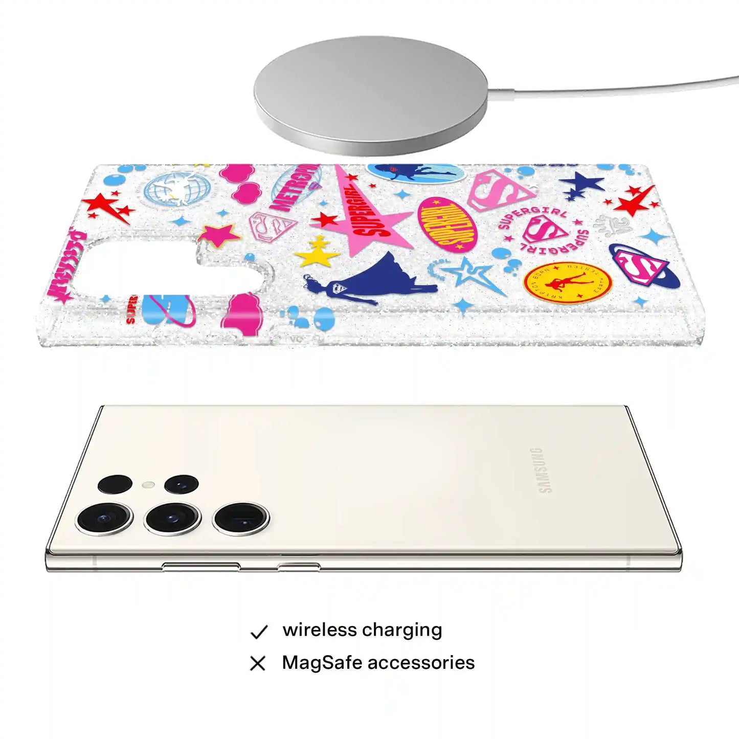Supergirl Krypto Glitter Samsung Case