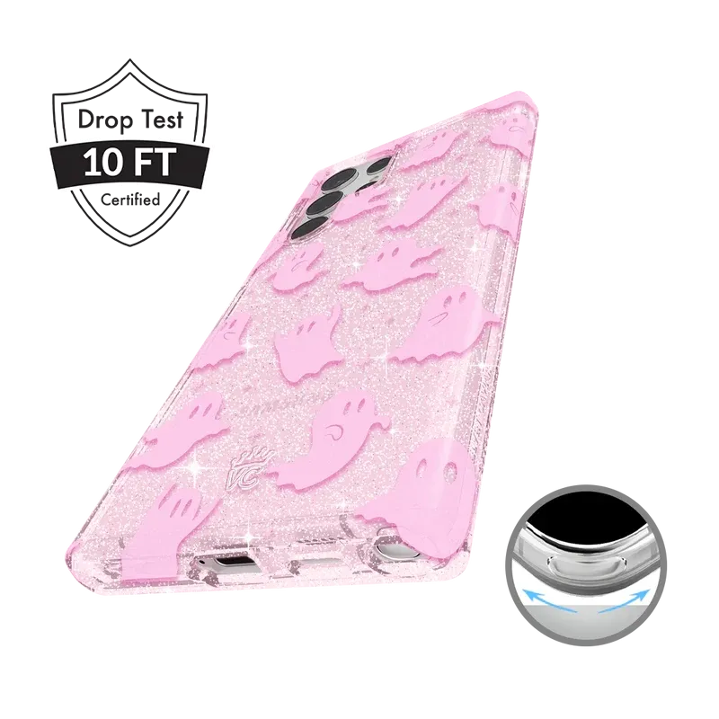 Ghosted Pink Glitter Samsung Case