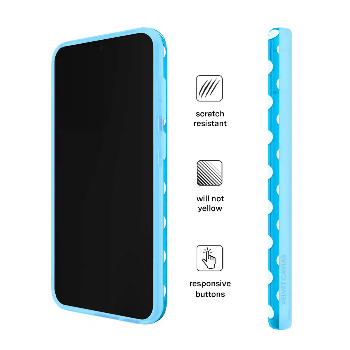 Aquamarine Polka Dot Samsung Case