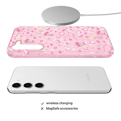Pink Hanukkah Glitter Samsung Case