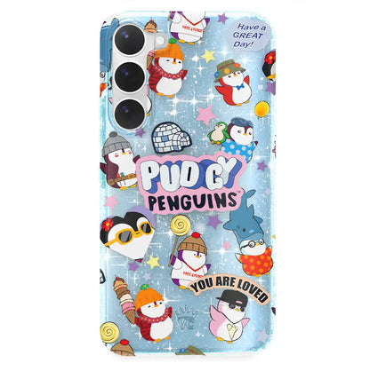 Pudgy Penguins Iceberg Glitter Samsung Case