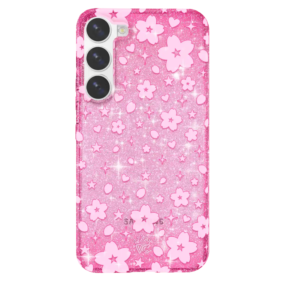 Cherry Blossom Glitter Samsung Case