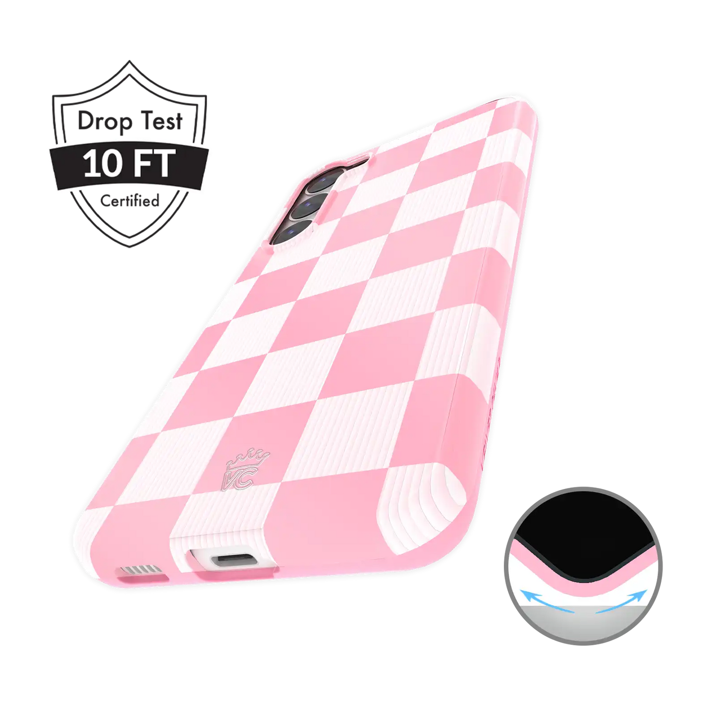 Pink Vibe Checkered Samsung Case