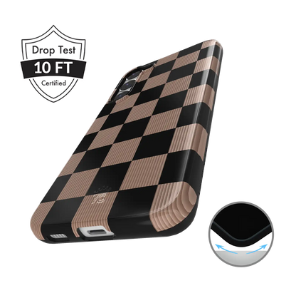 Mocha Vibe Checkered Samsung Case