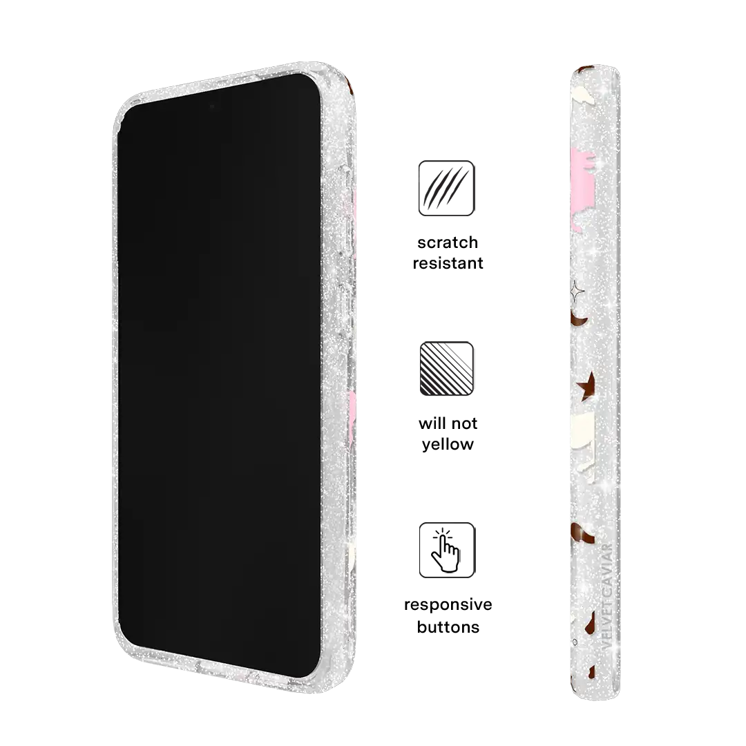 Pink Pony Glitter Samsung Case