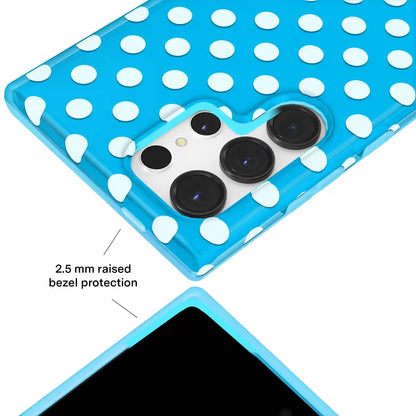 Aquamarine Polka Dot Samsung Case