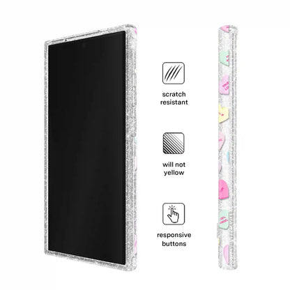 Sweet Hearts Glitter Samsung Case