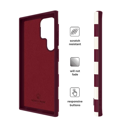 Burgundy Vibe Checker Samsung Case