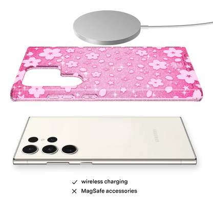 Cherry Blossom Glitter Samsung Case
