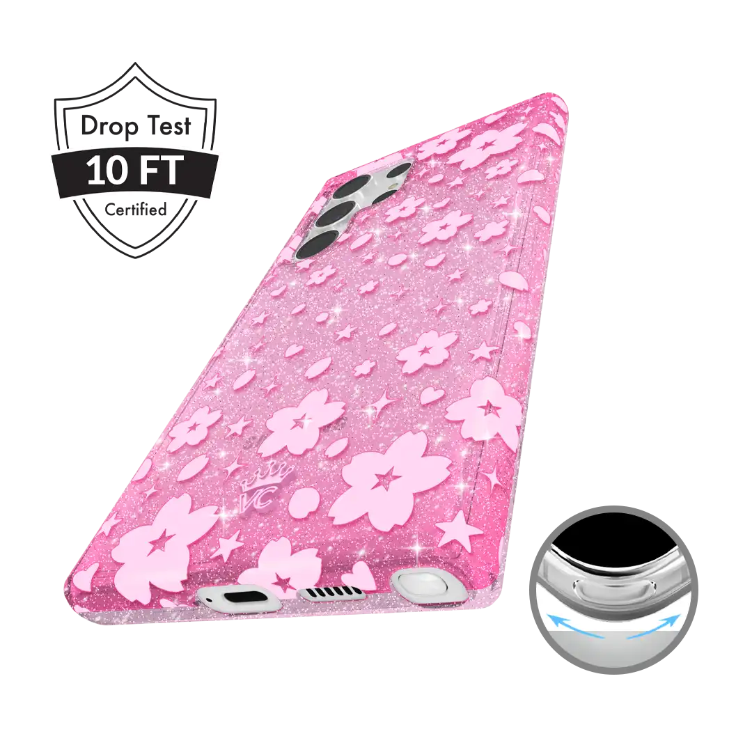 Cherry Blossom Glitter Samsung Case