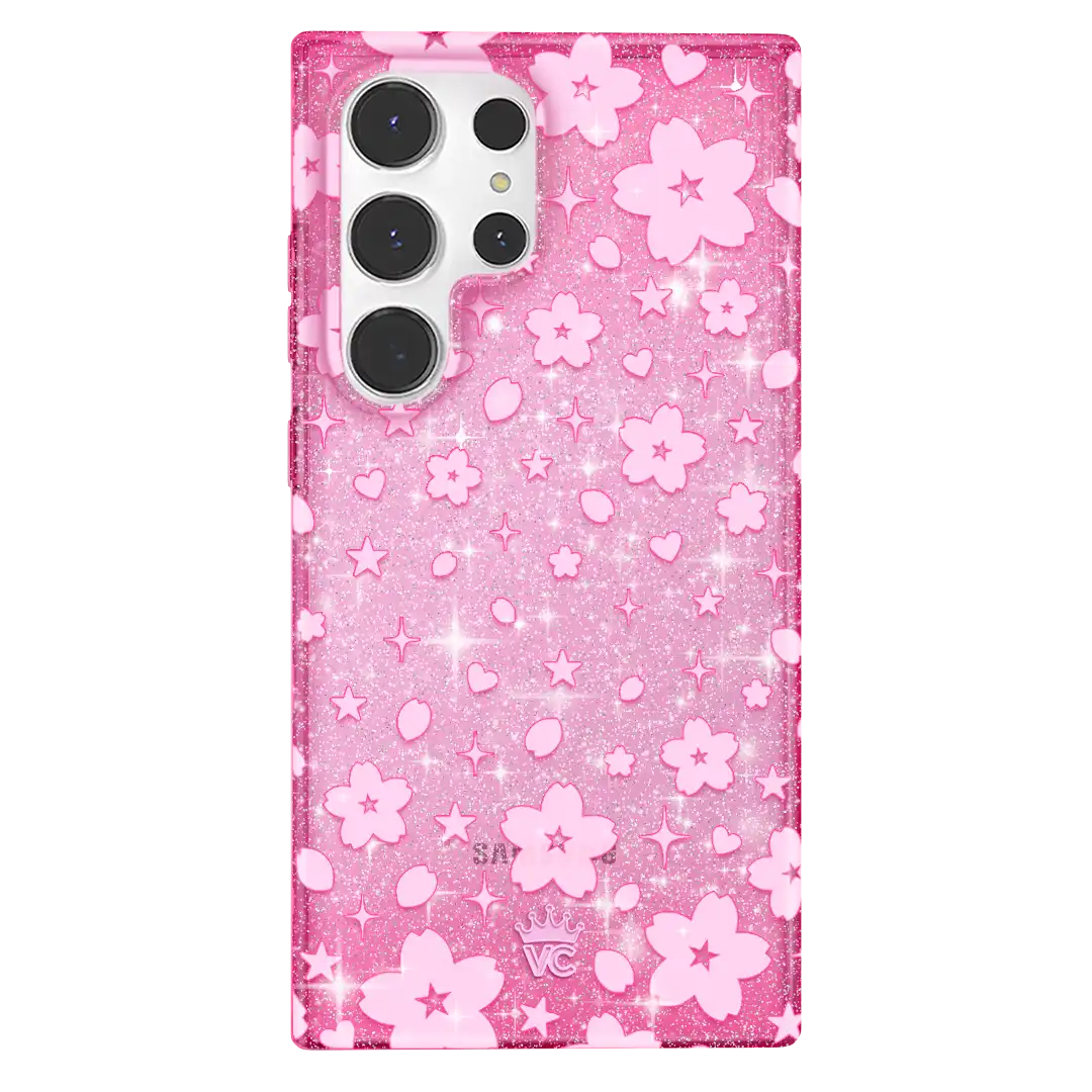 Cherry Blossom Glitter Samsung Case