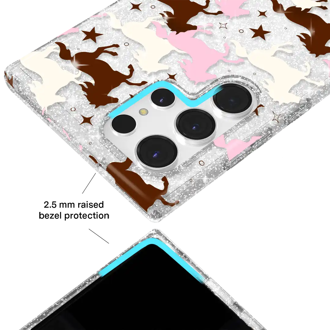 Pink Pony Glitter Samsung Case