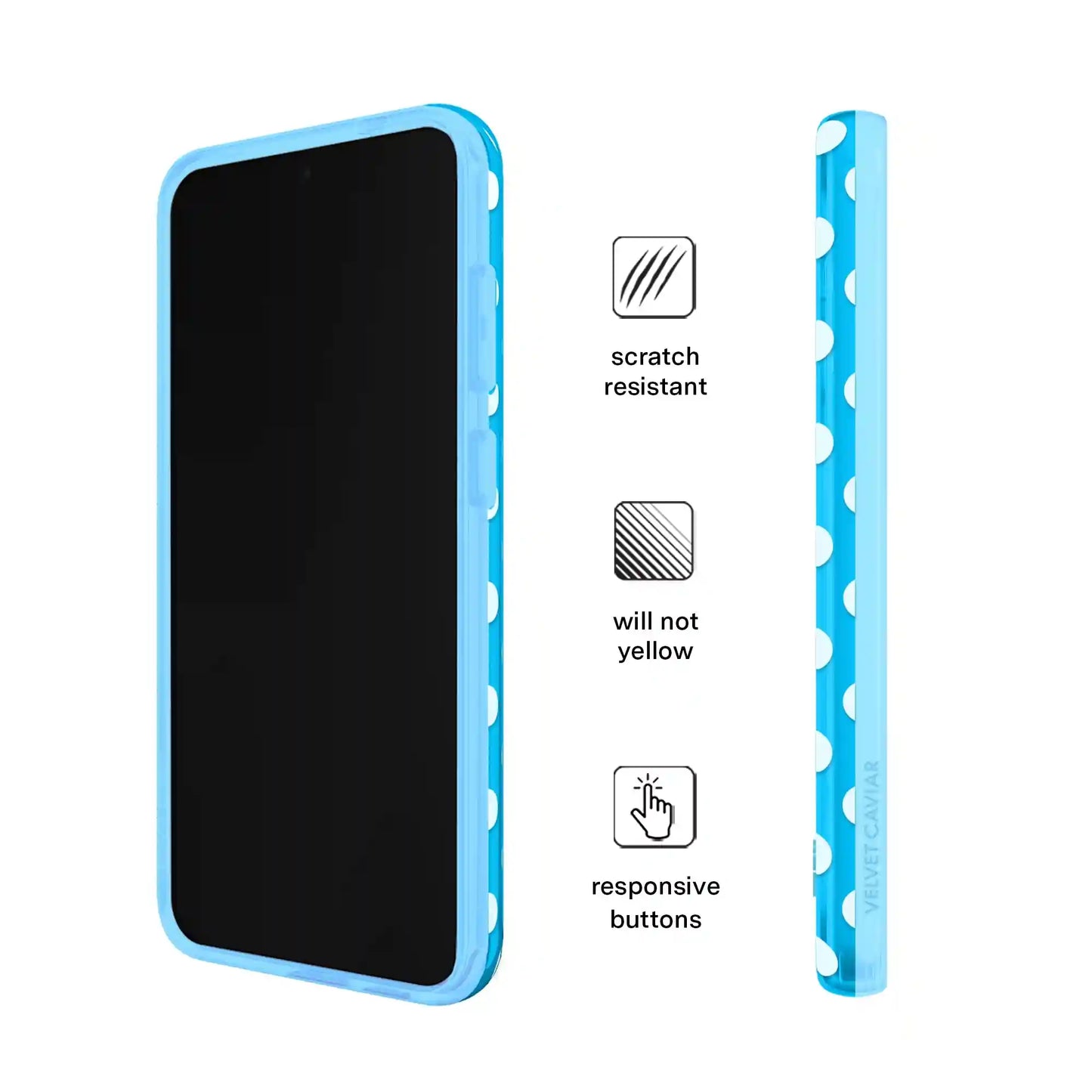 Aquamarine Polka Dot Samsung Case