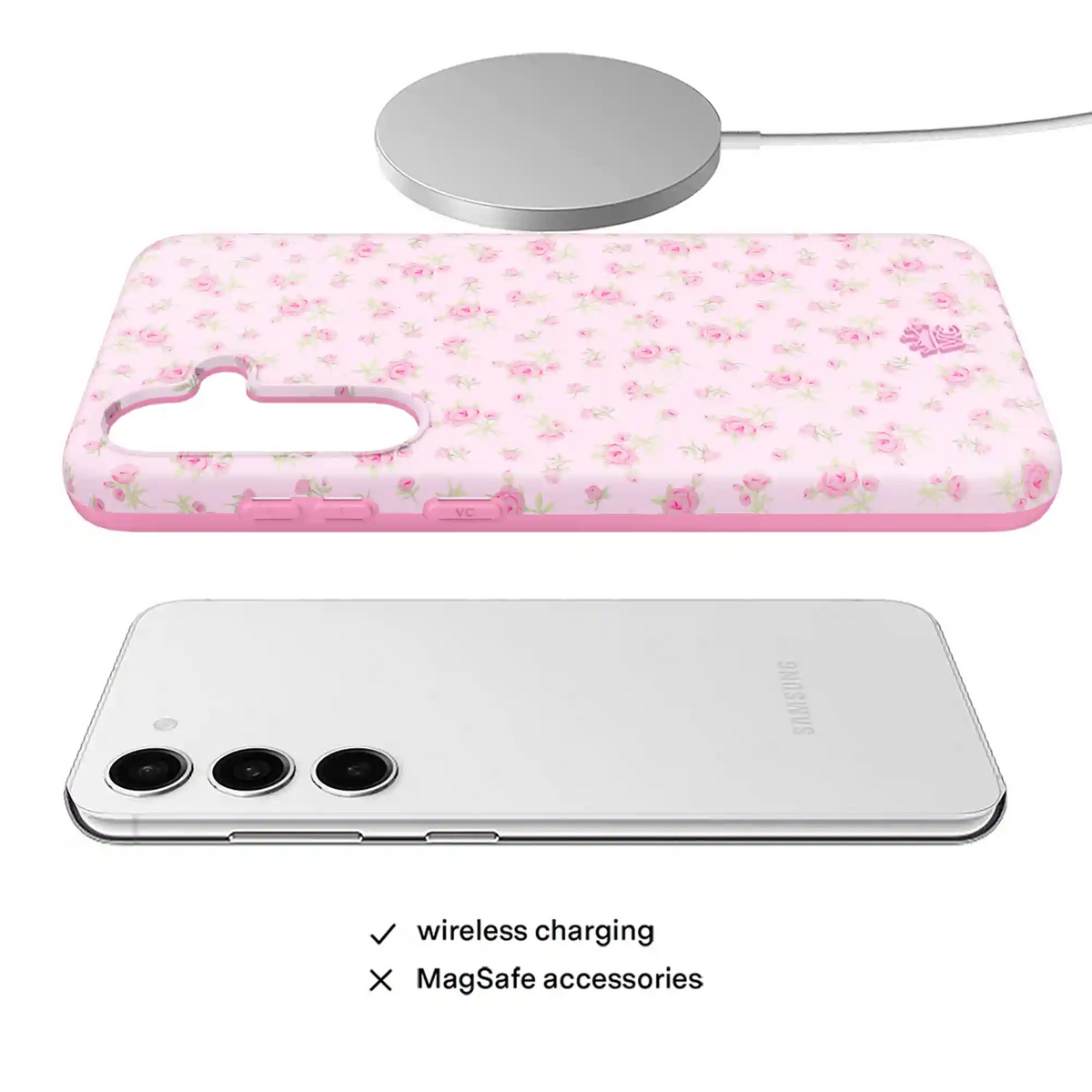 Dainty Pink Floral Samsung Case