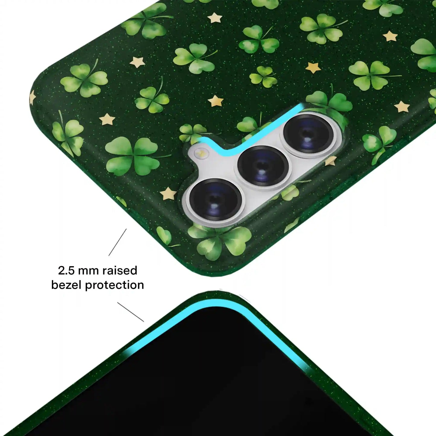 Lucky Clover Glitter Samsung Case