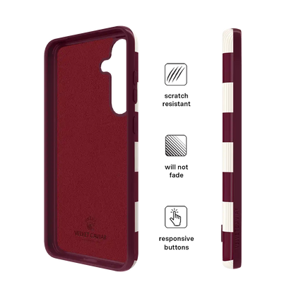 Burgundy Vibe Checker Samsung Case