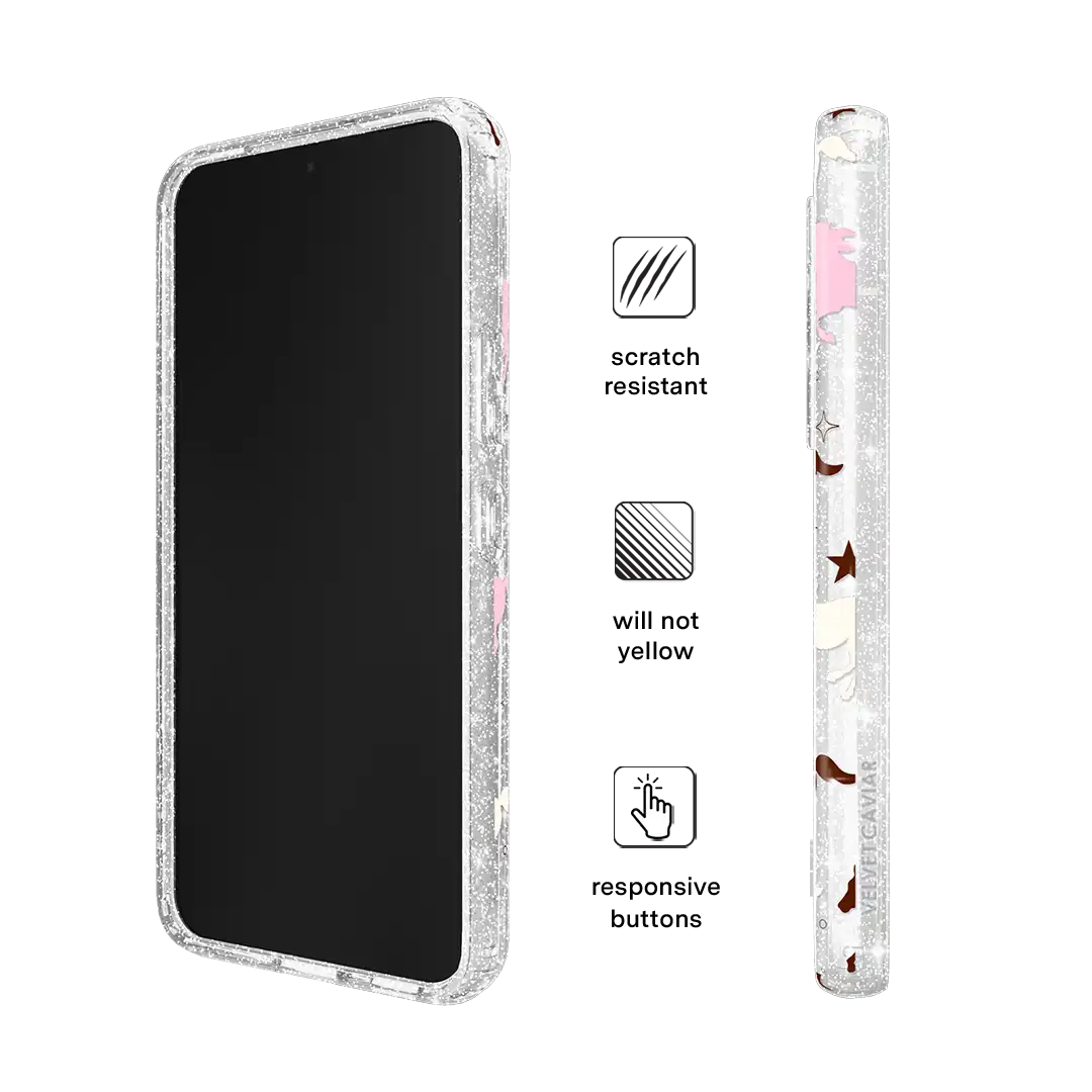Pink Pony Glitter Samsung Case