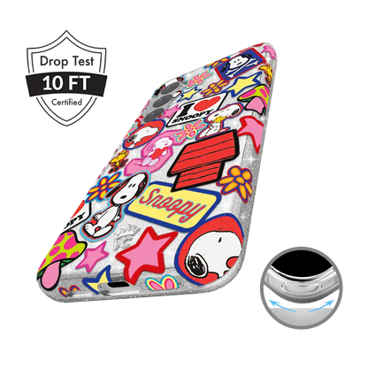 Snoopy Patchwork Glitter Samsung Case