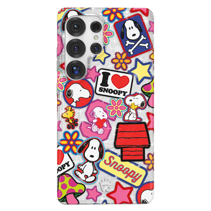 Snoopy Patchwork Glitter Samsung Case