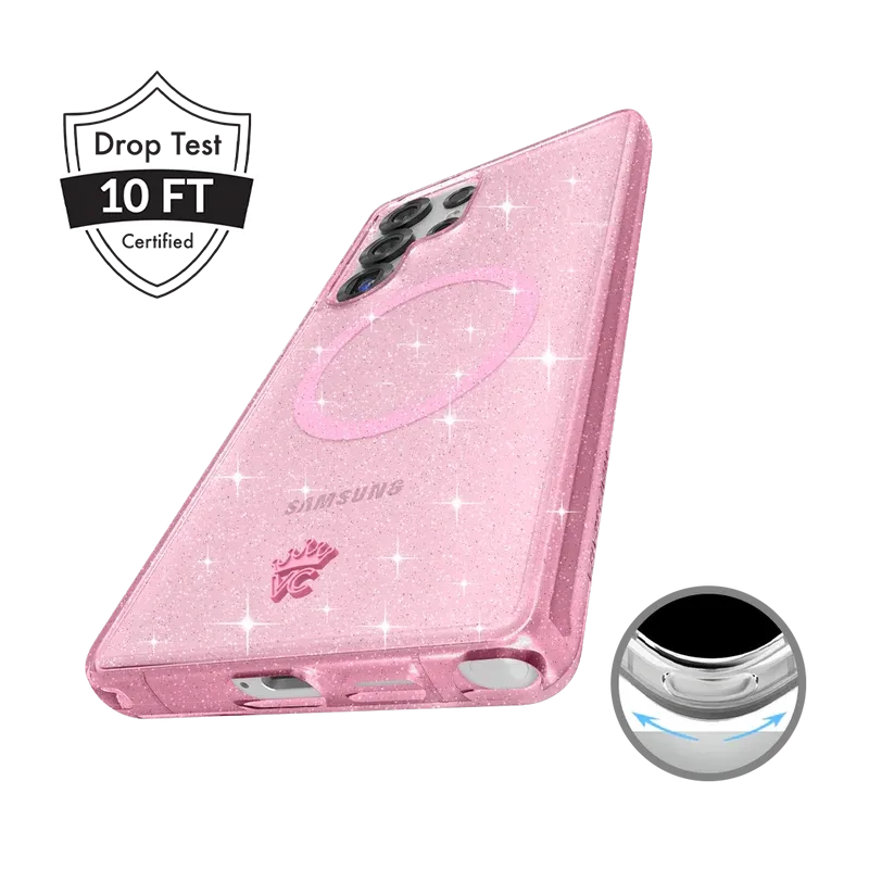 Pink Stardust Glitter Samsung Case