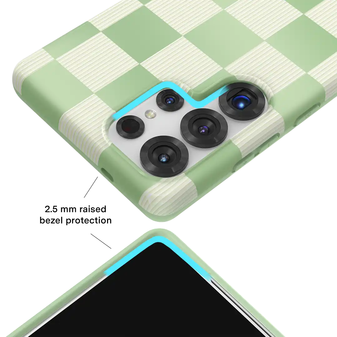 Pistachio Vibe Checkered Samsung Case