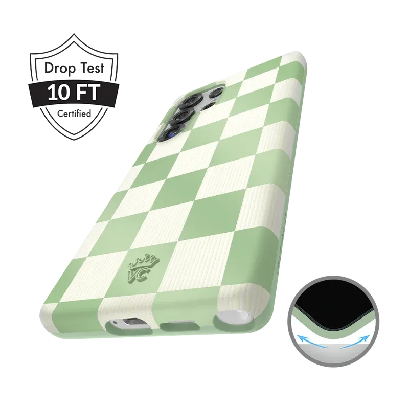 Pistachio Vibe Checkered Samsung Case