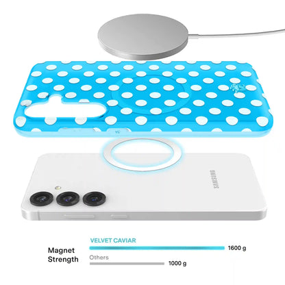 Aquamarine Polka Dot Samsung Case