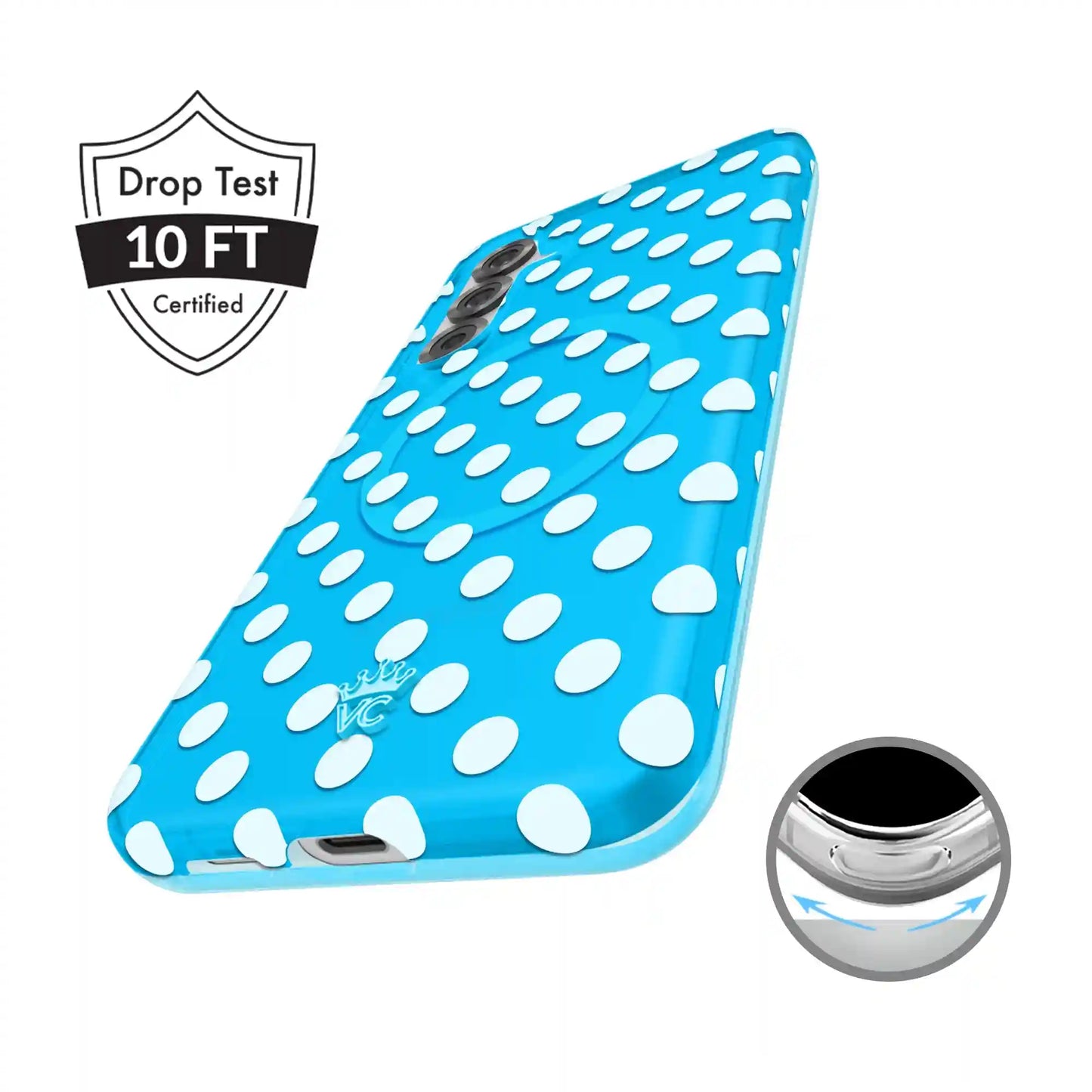 Aquamarine Polka Dot Samsung Case