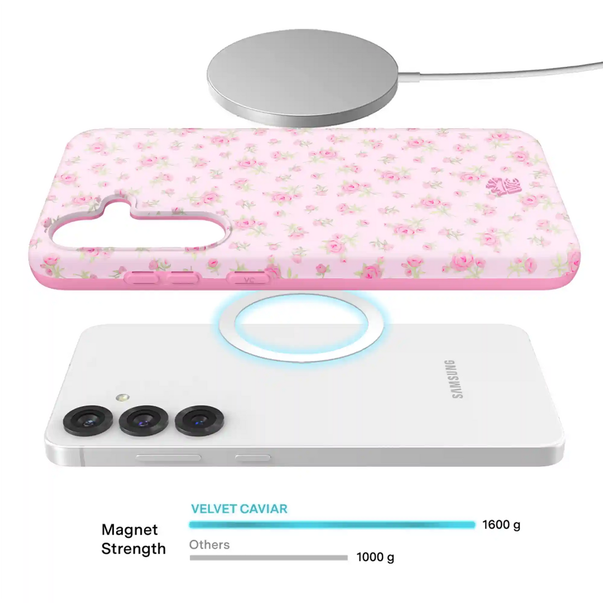 Dainty Pink Floral Samsung Case