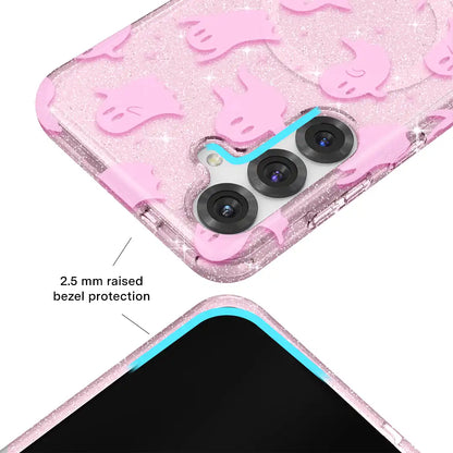 Ghosted Pink Glitter Samsung Case