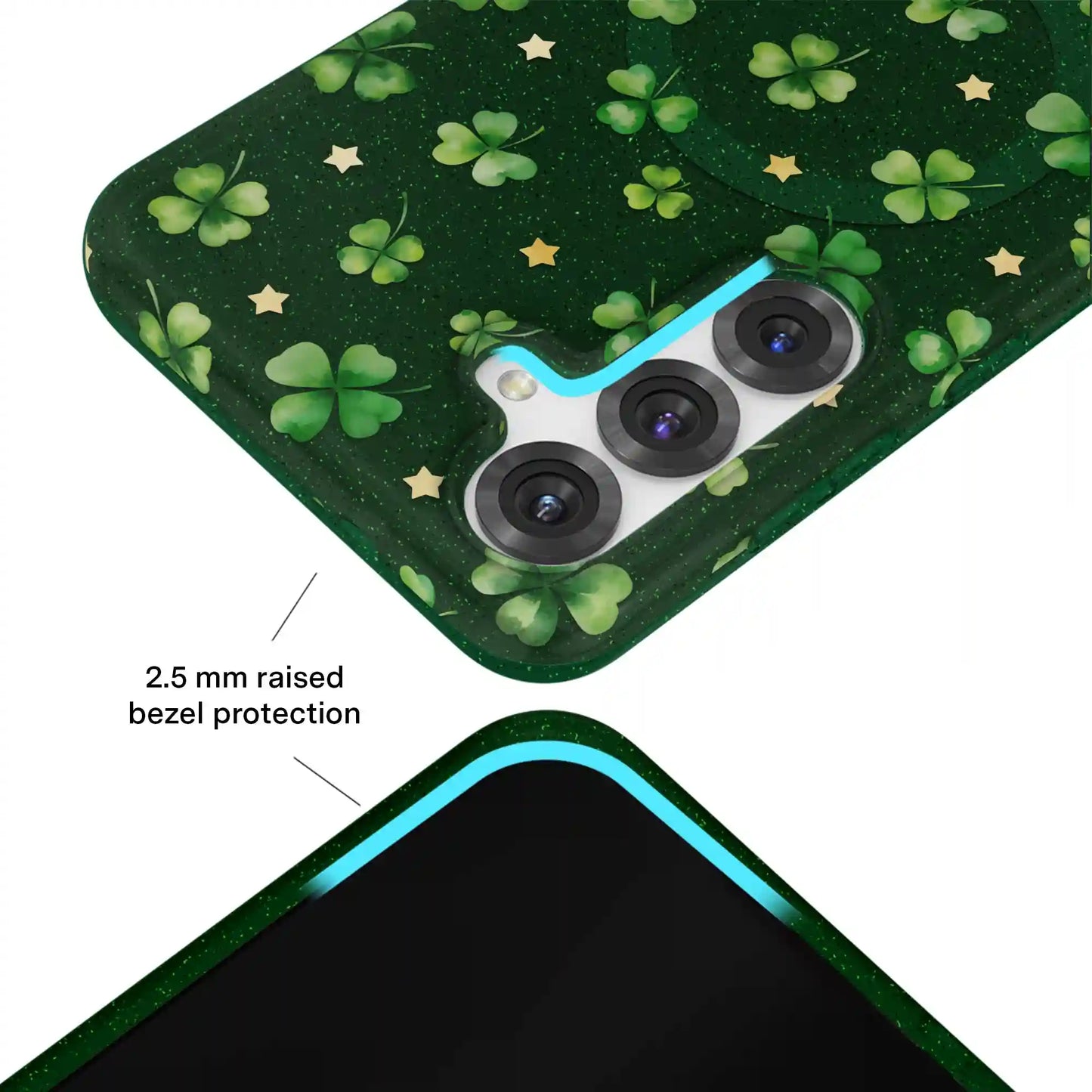 Lucky Clover Glitter Samsung Case