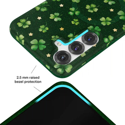 Lucky Clover Glitter Samsung Case