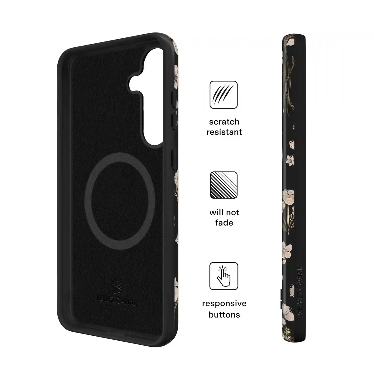 Nightbloom Gold Chrome Floral Samsung Case
