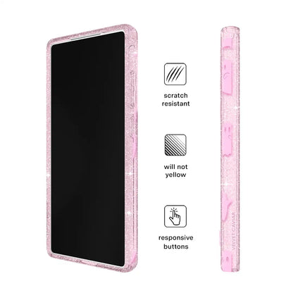 Ghosted Pink Glitter Samsung Case