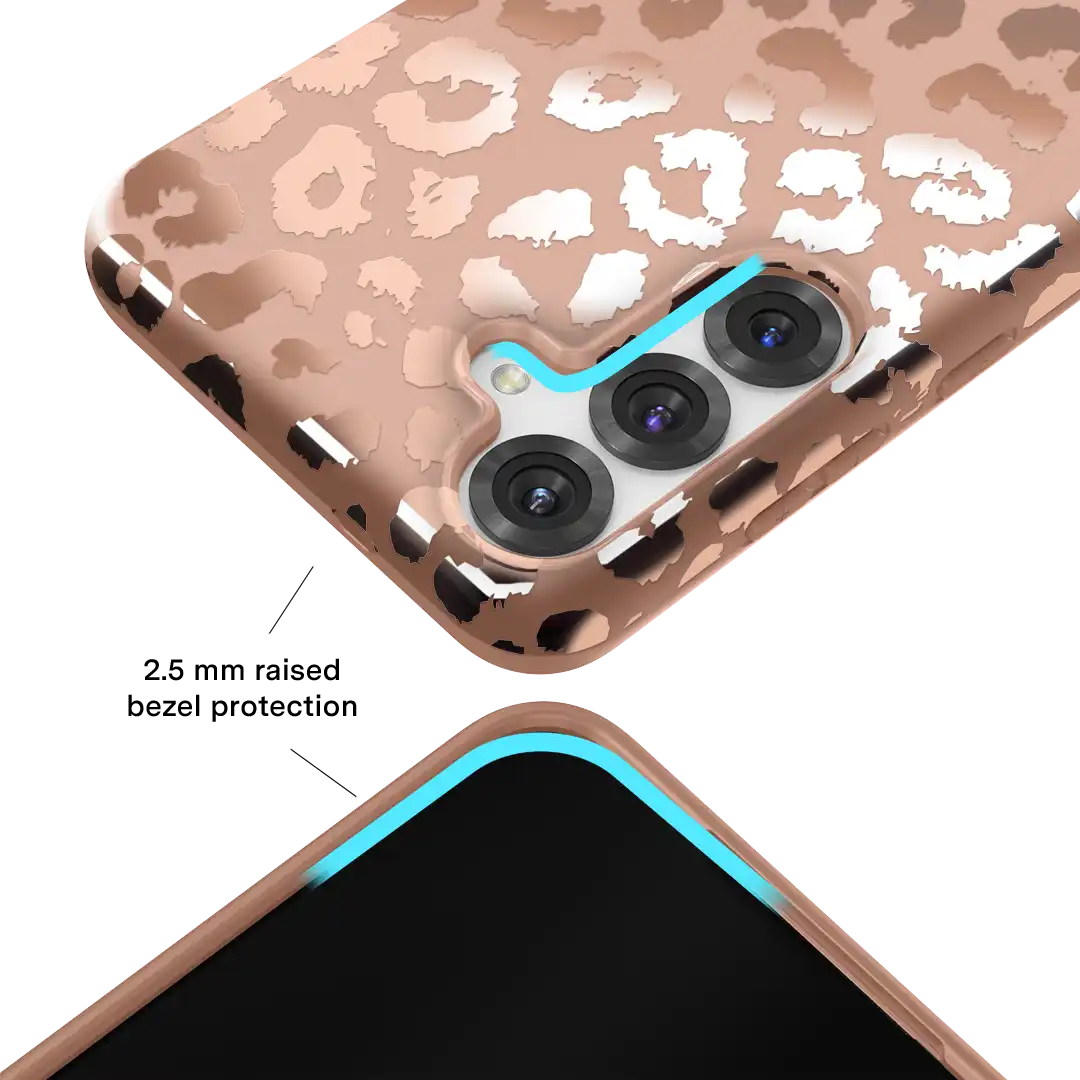 Bronze Chrome Leopard Samsung Case