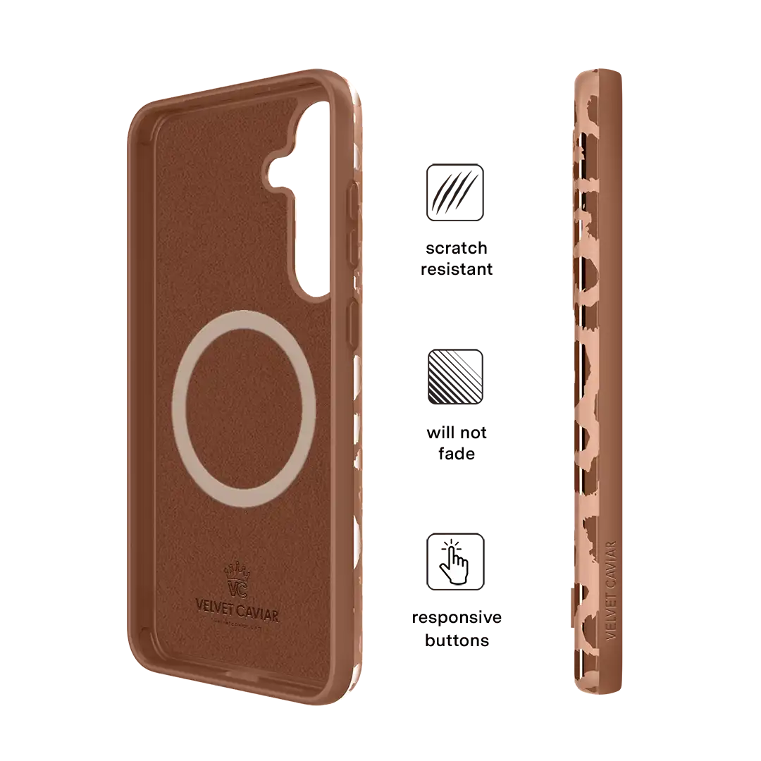 Bronze Chrome Leopard Samsung Case