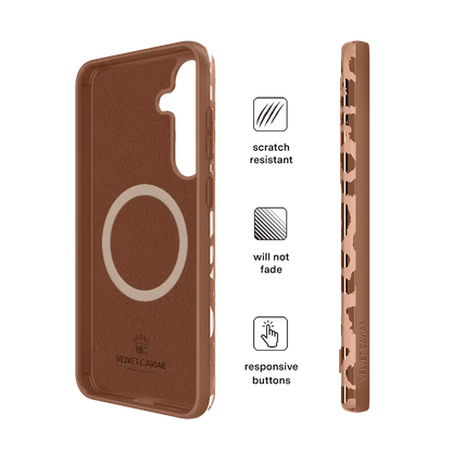 Bronze Chrome Leopard Samsung Case